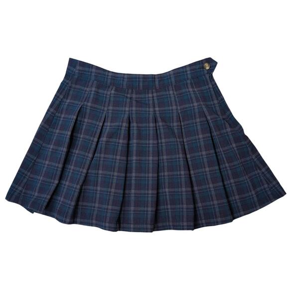 Plaid Pleated Mini Skirt 10 Y2K Preppy Old Money Academia Coquette Tennis Prep - Picture 1 of 6